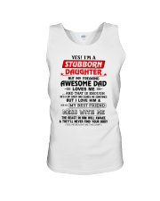 STUBBORN DAUGHTER GIFT -AWESOME DAD -BEST FRIEND Unisex Tank tile