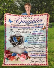 MOM TO DAUGHTER GIFT- IT'S FILLED WITH LOTS OF HOPE LOVE AND LIGHT Fleece Blanket - 50" x 60" aos-coral-fleece-blanket-50x60-lifestyle-front-01a