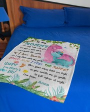 TO MY MOMMY - RIGHT NOW I FEEL THE SAFEST WHEN YOUR ARMS HOLD ME TIGHT Small Fleece Blanket - 30" x 40" aos-coral-fleece-blanket-30x40-lifestyle-front-02a