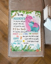 TO MY MOMMY - RIGHT NOW I FEEL THE SAFEST WHEN YOUR ARMS HOLD ME TIGHT Small Fleece Blanket - 30" x 40" aos-coral-fleece-blanket-30x40-lifestyle-front-15a