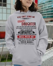 DAUGHTER TO MOM GIFT- YOU CAN'T SCARE ME Hooded Sweatshirt apparel-hooded-sweatshirt-lifestyle-front-102