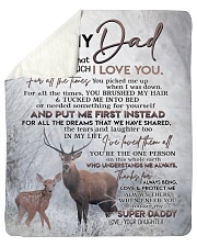 DAUGHTER TO DAD GIFT- DEER PUT ME FIRST INSTEAD Sherpa Fleece Blanket tile