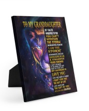 GRANDMA TO GRANDDAUGHTER GIFT LION BRAVER LOVED Easel-Back Gallery Wrapped Canvas tile