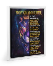 GRANDMA TO GRANDDAUGHTER GIFT LION BRAVER LOVED Floating Framed Canvas Prints White tile