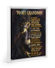 YIA YIA TO GRANDSON GIFT- FATE STORM CROWN -LION Floating Framed Canvas Prints White tile