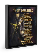 MOM TO DAUGHTER GIFT- STORM STRAIGHTEN CROWN LION Floating Framed Canvas Prints Black tile