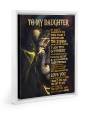 MOM TO DAUGHTER GIFT- STORM STRAIGHTEN CROWN LION Floating Framed Canvas Prints White tile