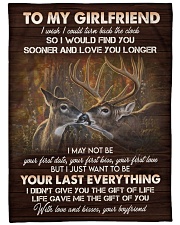 GIRLFRIEND GIFT- WANT TO BE YOUR LAST EVERYTHING Large Fleece Blanket - 60" x 80" front