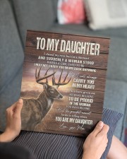 MOM TO DAUGHTER GIFT- DEER SUDDENLY A WOMAN STOOD 11x14 Gallery Wrapped Canvas Prints aos-canvas-pgw-11x14-lifestyle-front-25