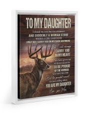 MOM TO DAUGHTER GIFT- DEER SUDDENLY A WOMAN STOOD Floating Framed Canvas Prints White tile