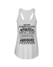 STUBBORN DAUGHTER GIFT -CRAZY DAD- QUIET- RESERVED Ladies Flowy Tank tile
