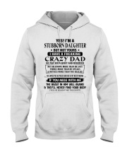 STUBBORN DAUGHTER GIFT -CRAZY DAD- QUIET- RESERVED Hooded Sweatshirt tile
