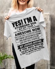 STUBBORN SON GIFT -AWESOME MOM- LOVING MOTHER Classic T-Shirt apparel-classic-tshirt-lifestyle-front-117