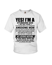 STUBBORN SON GIFT -AWESOME MOM- LOVING MOTHER Youth T-Shirt tile