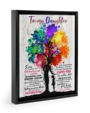 MOM TO DAUGHTER GIFT - DANCE IN THE RAIN Floating Framed Canvas Prints Black tile