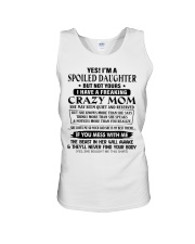 SPOILED DAUGHTER GIFT - CRAZY MOM-QUIET RESERVED Unisex Tank tile