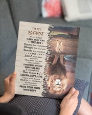 MOM TO SON GIFT LION BRAVER CROWN LAUGH LOVE LIVE 11x14 Gallery Wrapped Canvas Prints aos-canvas-pgw-11x14-lifestyle-front-25