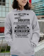 DAUGHTER TO MOM GIFT- YOU CAN'T SCARE ME Hooded Sweatshirt apparel-hooded-sweatshirt-lifestyle-front-102
