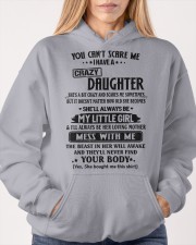 DAUGHTER TO MOM GIFT- YOU CAN'T SCARE ME Hooded Sweatshirt apparel-hooded-sweatshirt-lifestyle-front-85