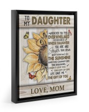 MOM TO DAUGHTER GIFT - KEEP YOUR FACE TO THE SUNSHINE Floating Framed Canvas Prints Black tile