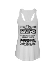 STUBBORN DAUGHTER GIFT - AWESOME MOM-LOVING MOTHER Ladies Flowy Tank tile