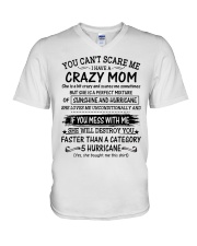 DAUGHTER GIFT - CRAZY MOM HURRICANE SUNSHINE V-Neck T-Shirt tile
