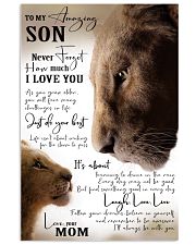 MOM TO SON GIFT- JUST DO YOUR BEST- LION 11x17 Poster front