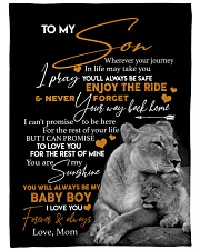 MOM TO SON GIFT- LION- LOVE YOU -THE REST OF MINE Large Fleece Blanket - 60" x 80" front