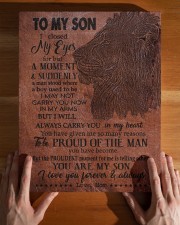 MOM TO SON GIFT - LION A MAN STOOD - PROUDEST 11x14 Gallery Wrapped Canvas Prints aos-canvas-pgw-11x14-lifestyle-front-32