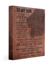 MOM TO SON GIFT - LION A MAN STOOD - PROUDEST 11x14 Gallery Wrapped Canvas Prints front