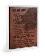 MOM TO SON GIFT - LION A MAN STOOD - PROUDEST Floating Framed Canvas Prints White tile