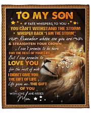 MOM TO SON GIFT LION FATE STORM STRAIGHTEN CROWN Fleece Blanket - 50" x 60" front
