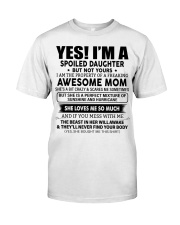 STUBBORN DAUGHTER GIFT - AWESOME MOM- HURRICANE Classic T-Shirt front