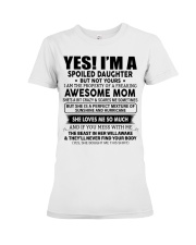 STUBBORN DAUGHTER GIFT - AWESOME MOM- HURRICANE Premium Fit Ladies Tee tile