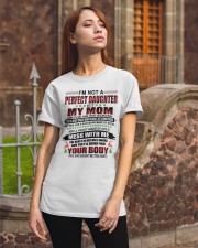 MOM TO DAUGHTER GIFT - CHRISTMAS - BACK BONE MADE OF STEEL - A HEART OF GOLD Classic T-Shirt apparel-classic-tshirt-lifestyle-06