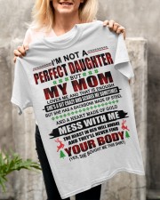 MOM TO DAUGHTER GIFT - CHRISTMAS - BACK BONE MADE OF STEEL - A HEART OF GOLD Classic T-Shirt apparel-classic-tshirt-lifestyle-front-117