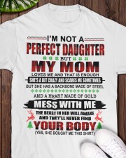 MOM TO DAUGHTER GIFT - CHRISTMAS - BACK BONE MADE OF STEEL - A HEART OF GOLD Classic T-Shirt apparel-classic-tshirt-lifestyle-front-160