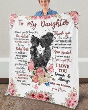 MOM TO DAUGHTER GIFT - HOW SPECIAL YOU ARE TO ME Fleece Blanket - 50" x 60" aos-coral-fleece-blanket-50x60-lifestyle-front-02a