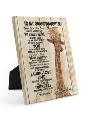 GRANDMA TO GRANDDAUGHTER GIFT GIRAFFE SMILE MORE Easel-Back Gallery Wrapped Canvas tile
