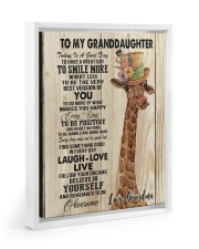 GRANDMA TO GRANDDAUGHTER GIFT GIRAFFE SMILE MORE Floating Framed Canvas Prints White tile