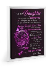 MOM TO DAUGHTER GIFT - LAUGH LOVE LIVE Floating Framed Canvas Prints White tile