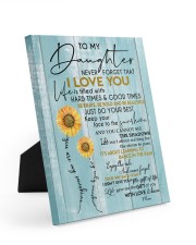 MOM TO DAUGHTER GIFT- SUNSHINE- SUNFLOWER- BRAVE Easel-Back Gallery Wrapped Canvas tile