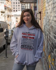 DAUGHTER GIFT - CRAZY MOM PERFECT HURRICANE Hooded Sweatshirt lifestyle-unisex-hoodie-front-1