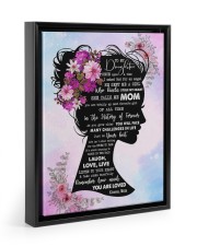MOM TO DAUGHTER GIFT - REMEMBER HOW MUCH YOU ARE LOVED Floating Framed Canvas Prints Black tile