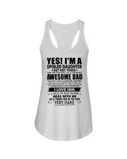 SPOILED DAUGHTER GIFT - AWESOME DAD- BEST FRIEND Ladies Flowy Tank tile