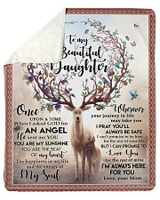 MOM TO DAUGHTER GIFT DEER ANGEL ENERGY HAPPINESS Sherpa Fleece Blanket tile