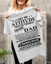 DAUGHTER SON GIFT- ATTITUDE- AWESOME DAD- WARRIOR Classic T-Shirt apparel-classic-tshirt-lifestyle-front-117
