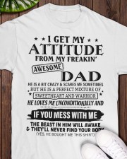 DAUGHTER SON GIFT- ATTITUDE- AWESOME DAD- WARRIOR Classic T-Shirt apparel-classic-tshirt-lifestyle-front-160