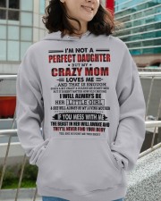 DAUGHTER GIFT - CRAZY MOM LOVING MOTHER PERFECT Hooded Sweatshirt apparel-hooded-sweatshirt-lifestyle-front-102