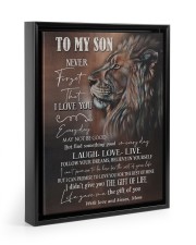 MOM TO SON GIFT LION FOLLOW YOUR DREAMS - LAUGH Floating Framed Canvas Prints Black tile